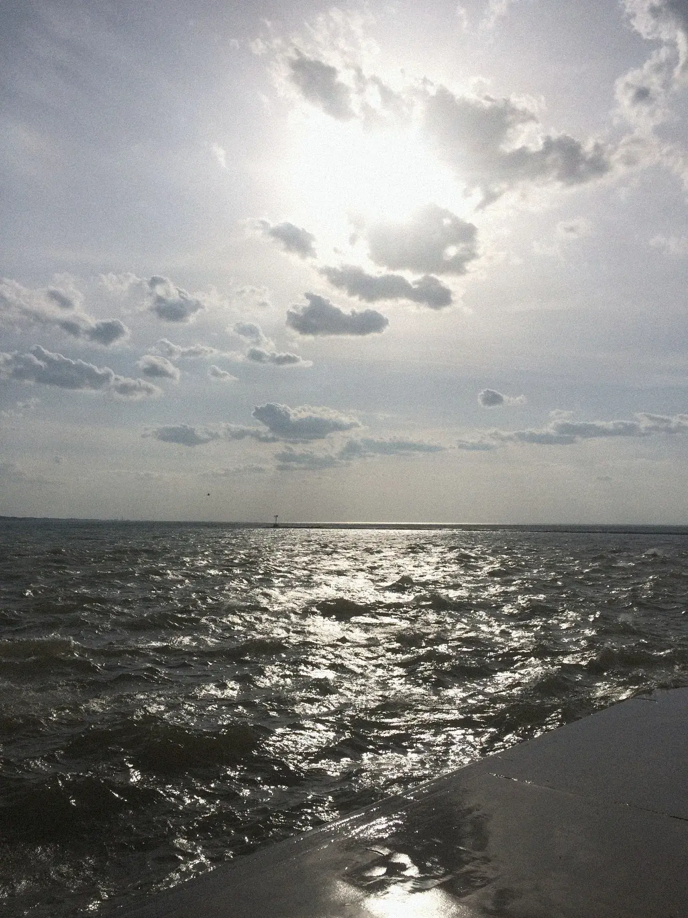 Lake Michigan water and sky