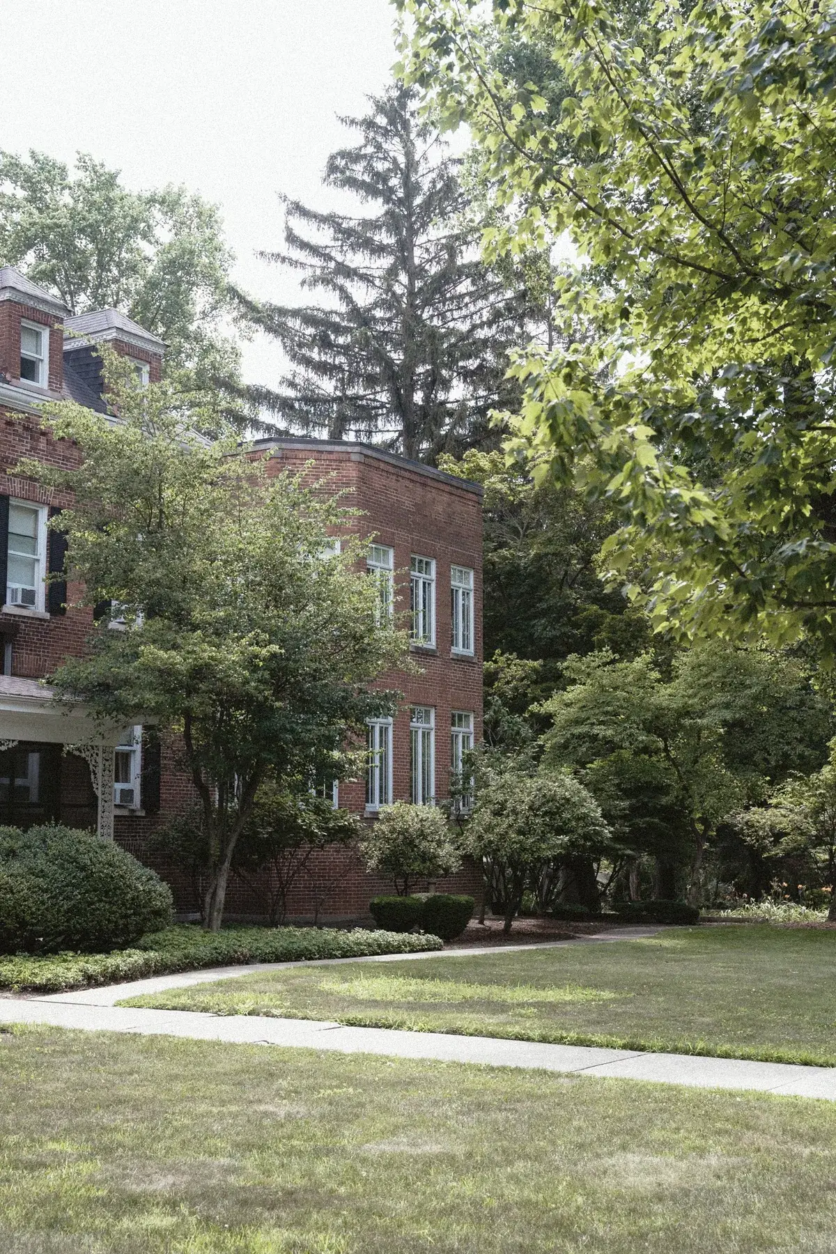 Side angle of the estate showing lush green grounds